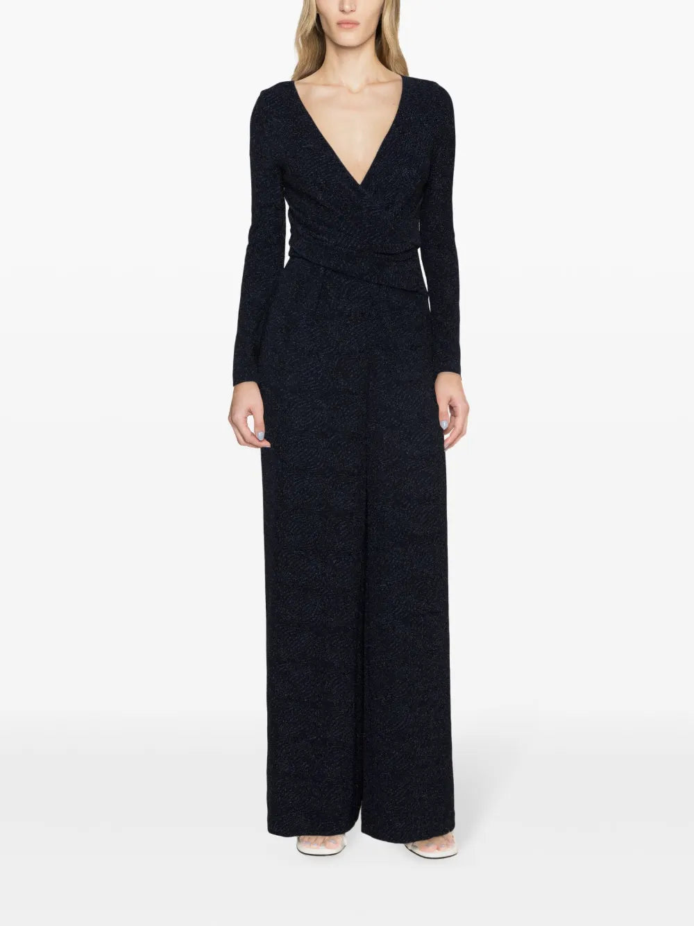 Wide-Leg Shimmering-Effect Jumpsuit