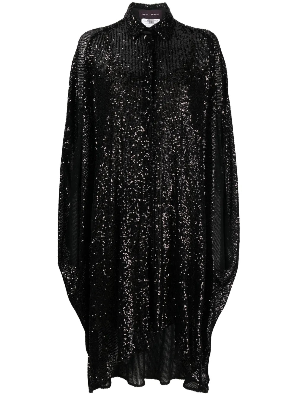 Sequinned Midi Shirtdress
