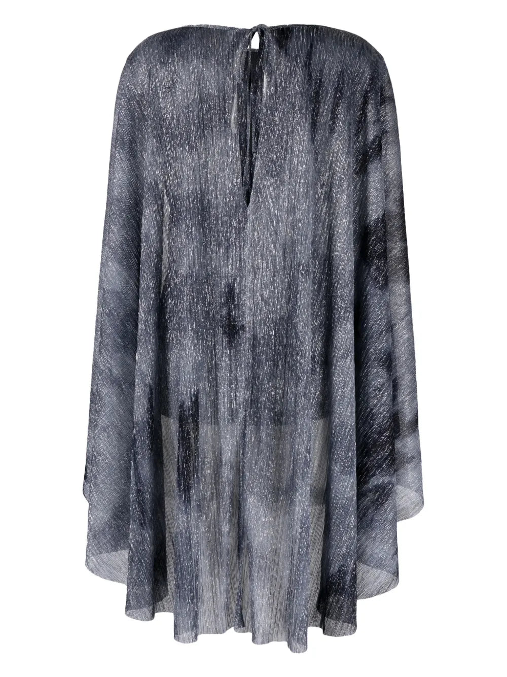 Fine-Ribbed Lurex Cape Blouse