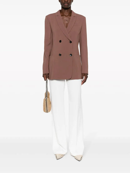 Double-Breasted Long-Sleeve Blazer