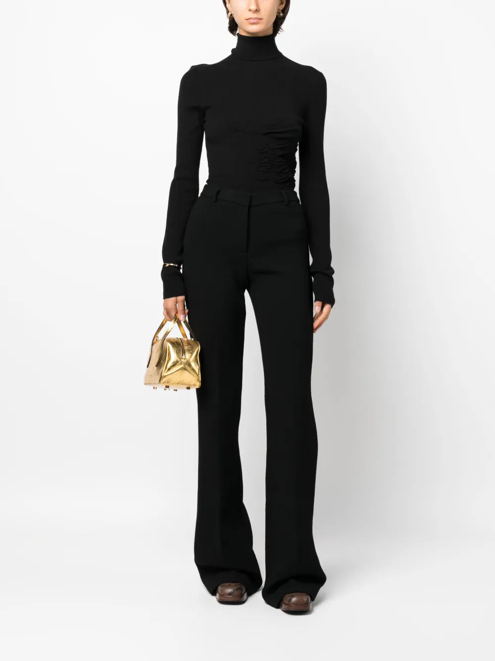 High-Waist Straight-Leg Tailored Trousers