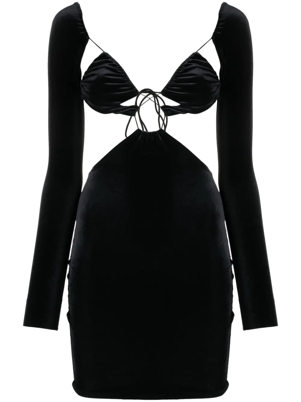 Ahzar Cut-Out Velvet Minidress