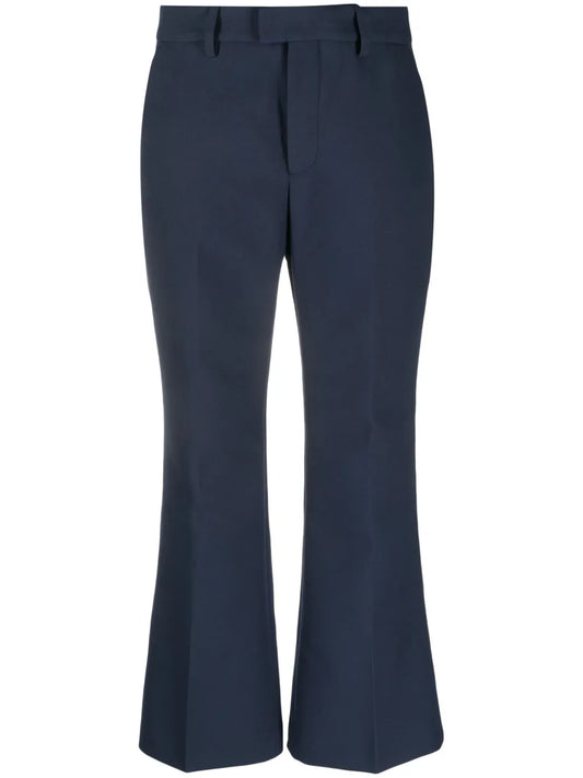Wide-Leg Cropped Trousers