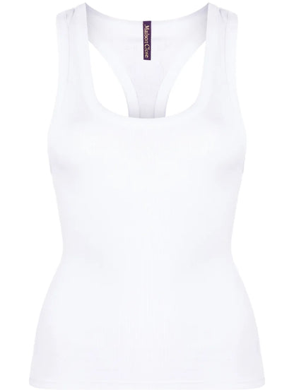 Scoop-Neck Organic Cotton-Blend Top