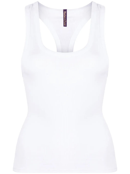 Scoop-Neck Organic Cotton-Blend Top