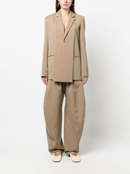 Single-Breasted Layered Blazer