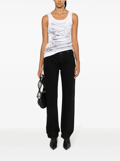 Mid-Rise Straight-Leg Jeans