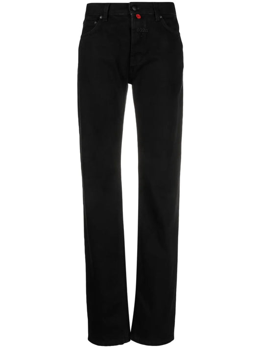 Mid-Rise Straight-Leg Jeans