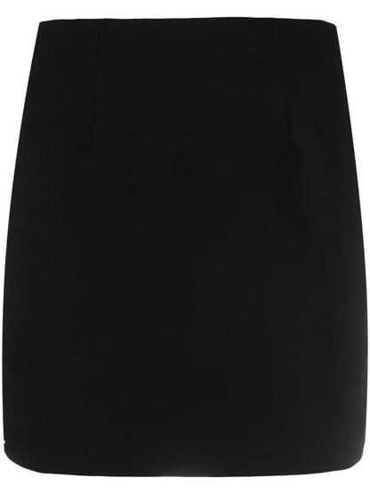 Logo-Patch Lace-Detailing Skirt
