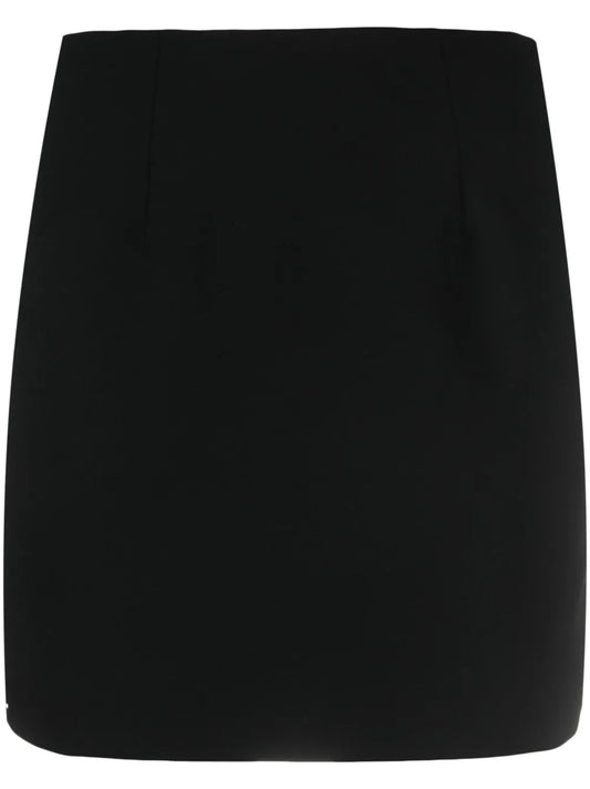 Logo-Patch Lace-Detailing Skirt