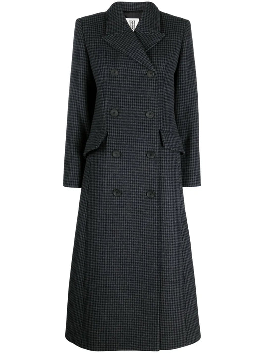 Gardeniia Checked Long Coat