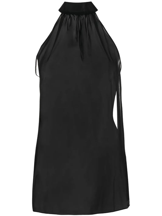 Semi-Sheer Chiffon Blouse
