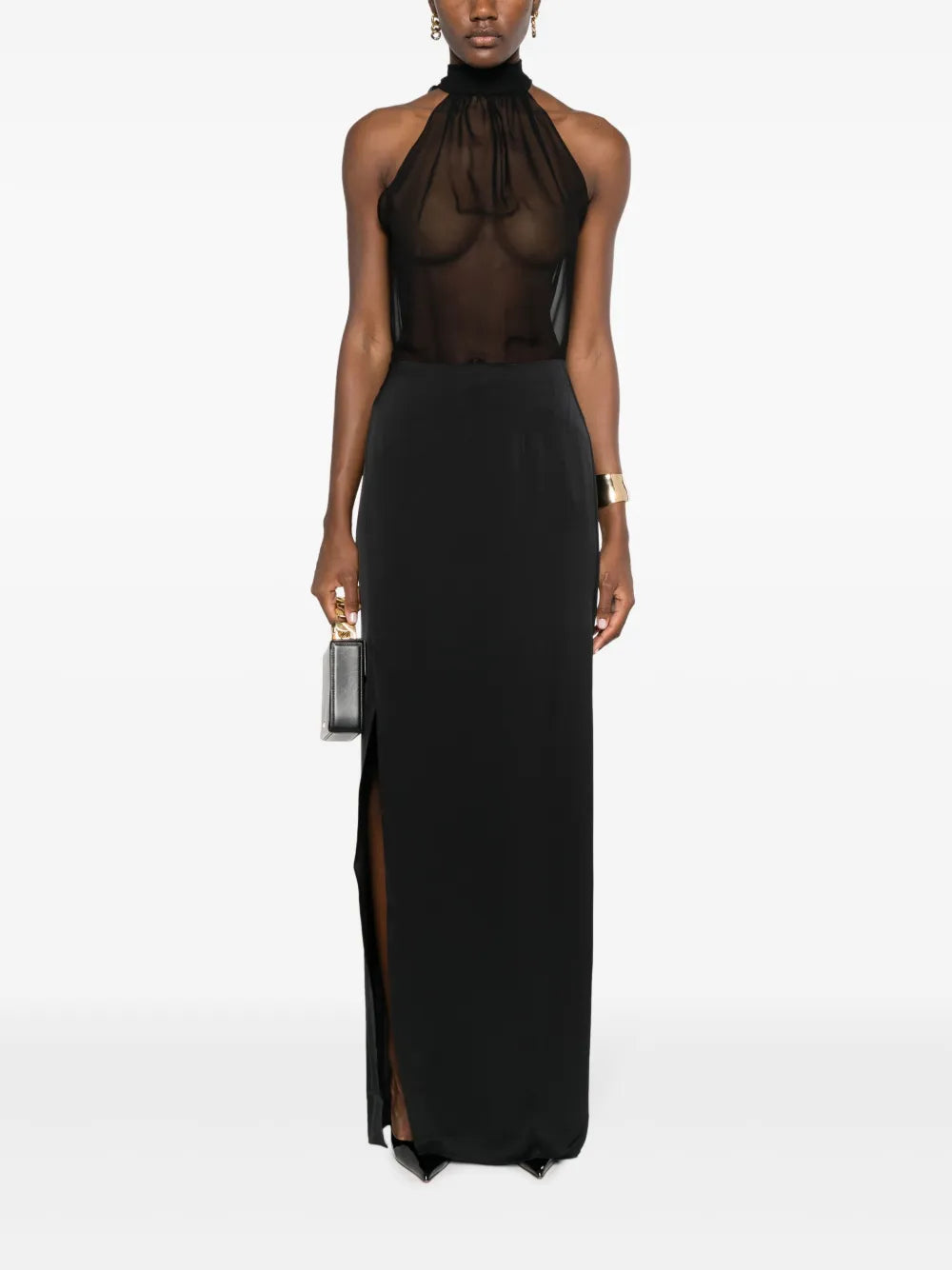 Semi-Sheer Chiffon Blouse