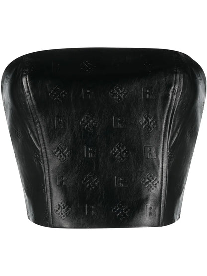 Logo-Embossed Cropped Tank Top
