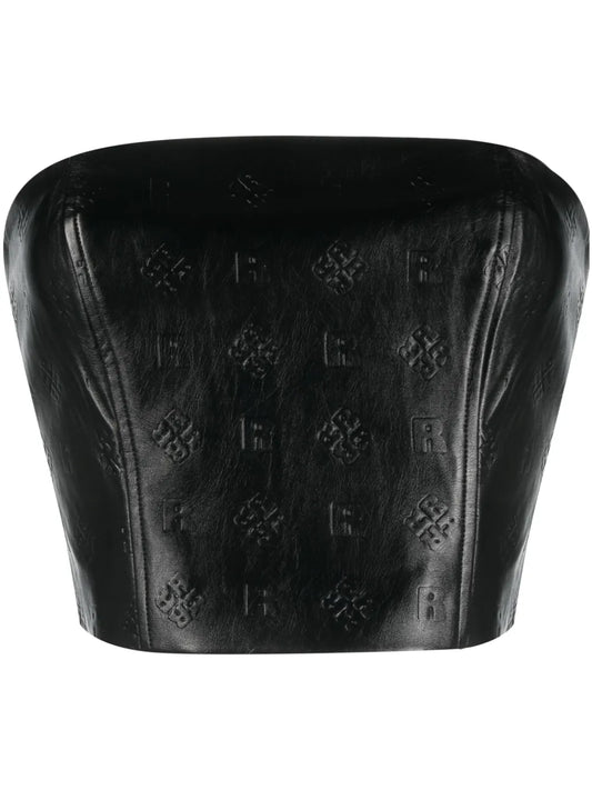 Logo-Embossed Cropped Tank Top