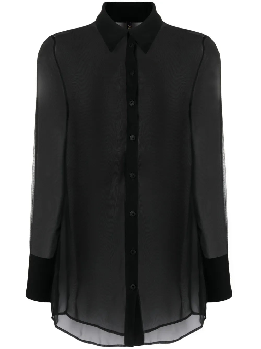 Long-Sleeve Semi-Sheer Shirt