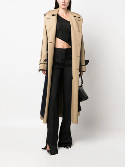 Split-Hem Tailored Trousers