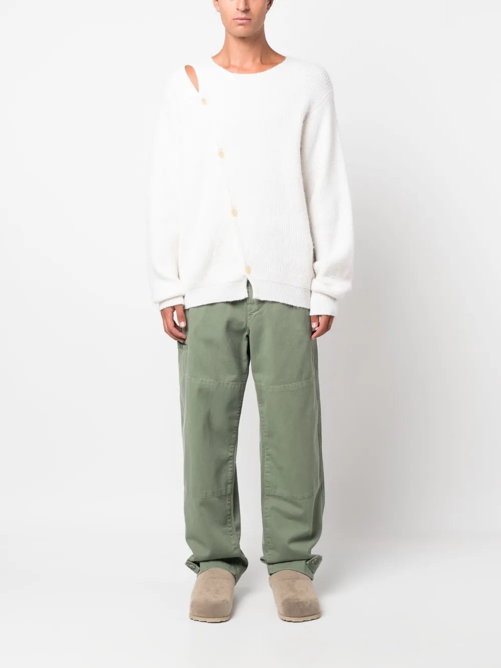 Belted Straight-Leg Jeans