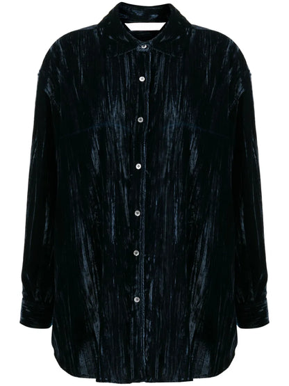 Velvet Crinkled Shirt