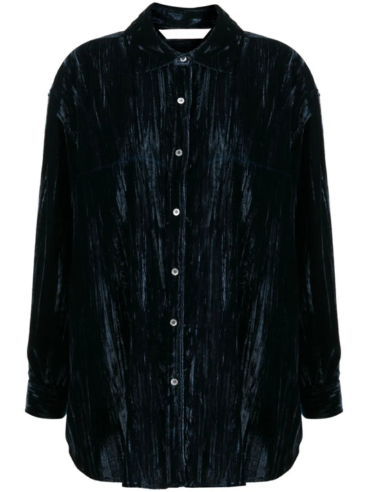 Velvet Crinkled Shirt