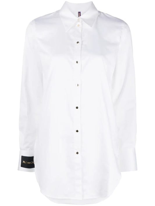 Logo-Patch Cotton Poplin Shirt