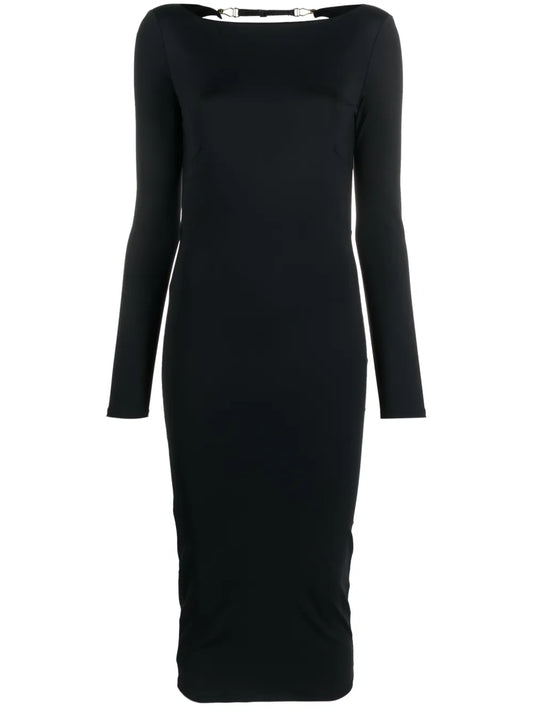 019 Open-Back Midi Dress