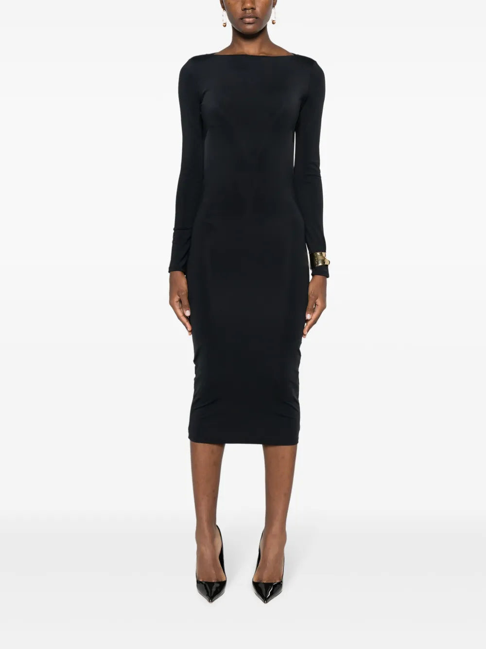 019 Open-Back Midi Dress