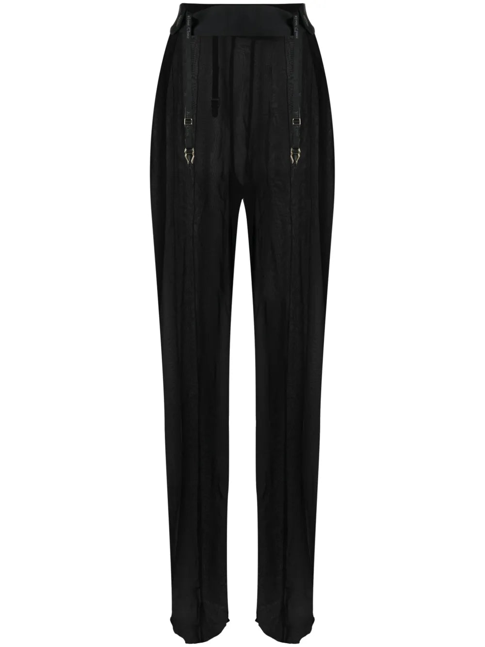 Logo-Print Strap Sheer Trousers