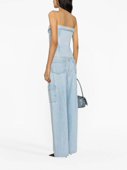 Strapless Denim Top