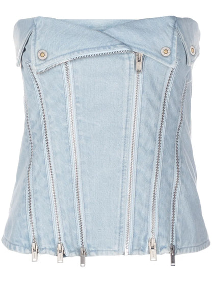 Strapless Denim Top