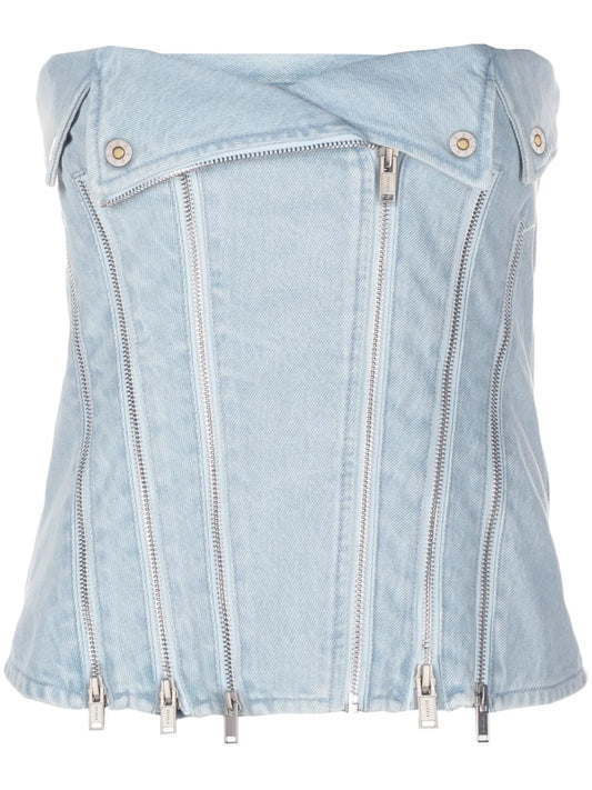Strapless Denim Top