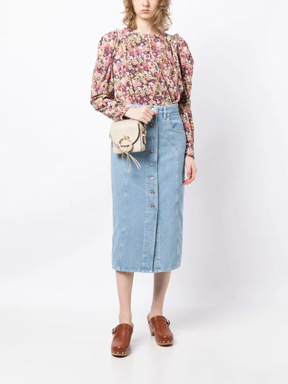 Vandy Denim Midi Skirt