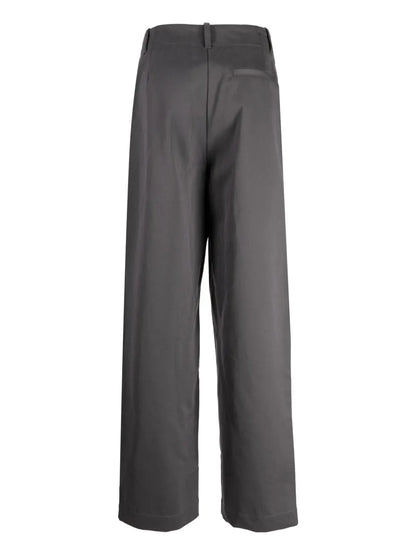 Straight-Leg Cotton Tailored Trousers