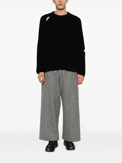 Distressed-Effect Cut-Out Jumper