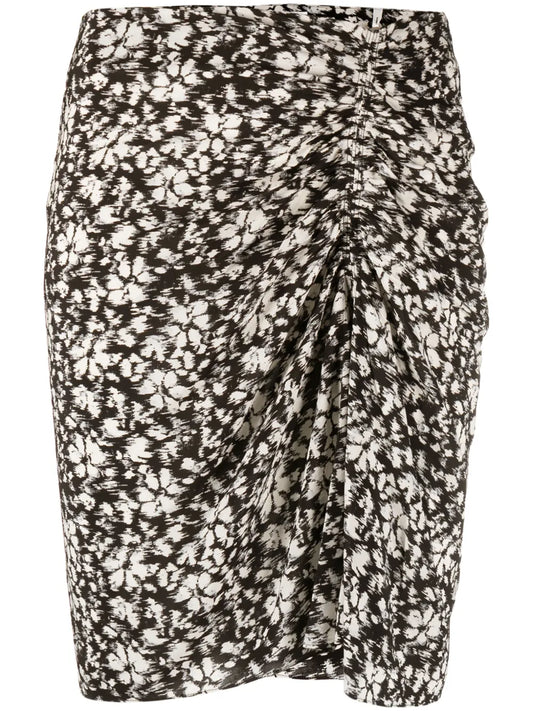 Angelica Floral-Print Mini Skirt