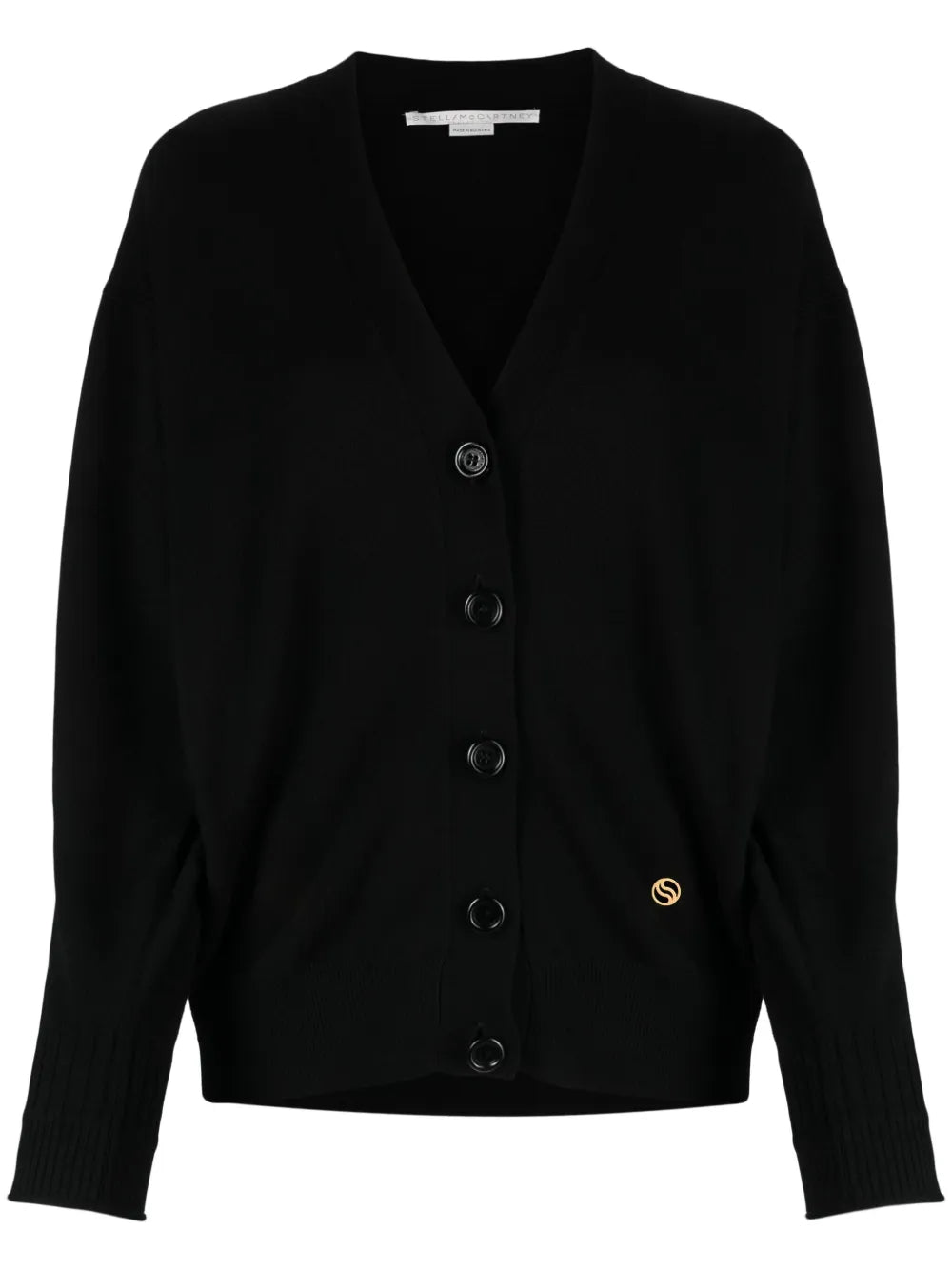 Logo-Embroidered Virgin Wool Cardigan