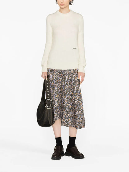 Logo-Embroidered Wool-Blend Jumper