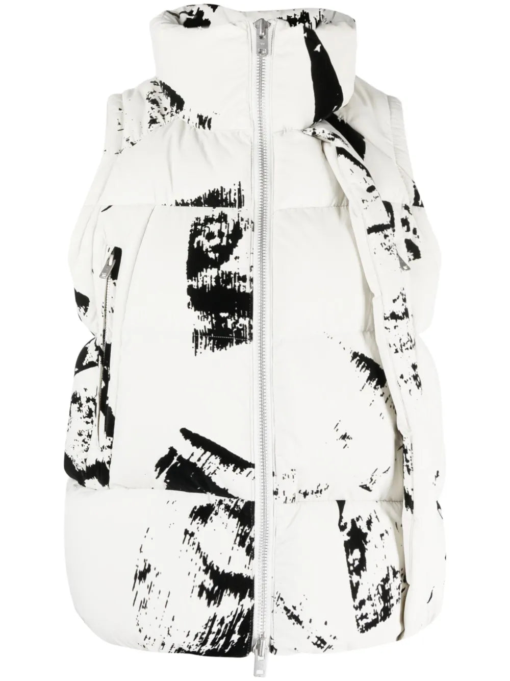Graphic-Print Padded Gilet