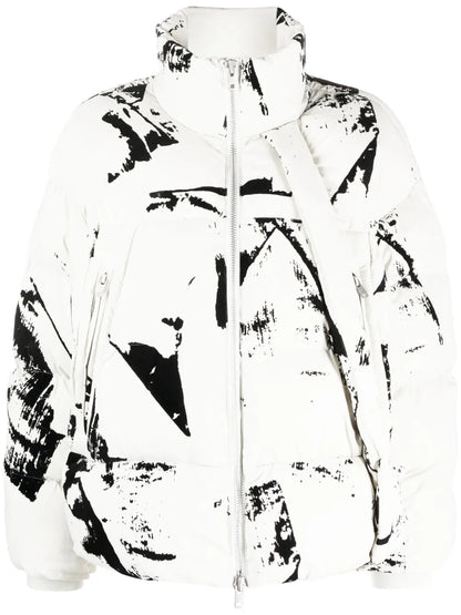 Paint Splatter-Print Puffer Jacket
