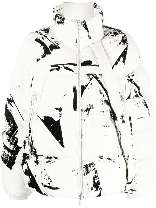 Paint Splatter-Print Puffer Jacket