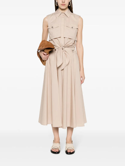 Layered Tie-Fastening Vest