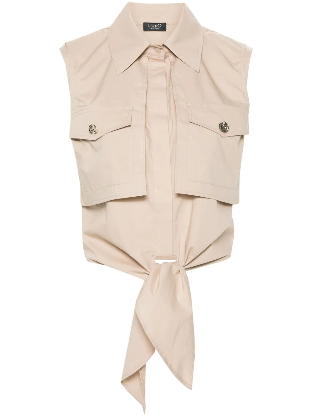 Layered Tie-Fastening Vest
