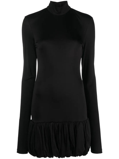 Open-Back High-Neck Minidress