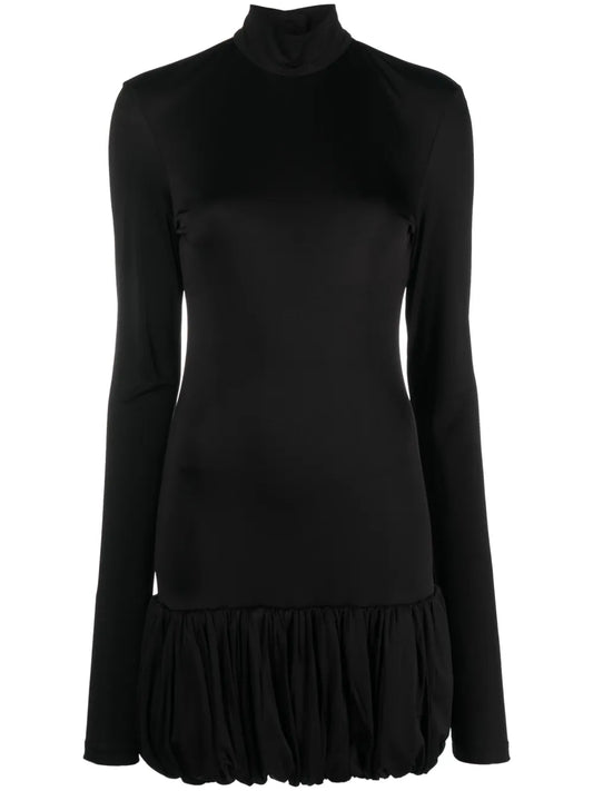 Open-Back High-Neck Minidress