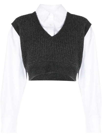 Layered Knitted Vest