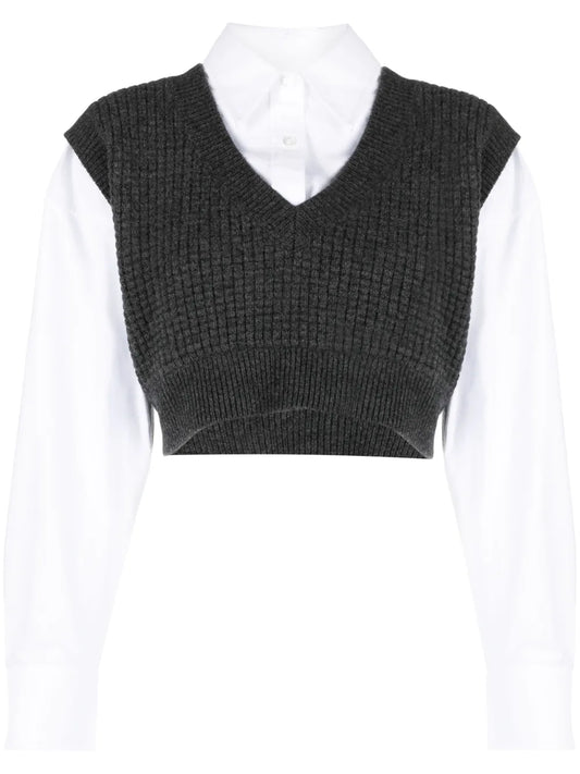 Layered Knitted Vest