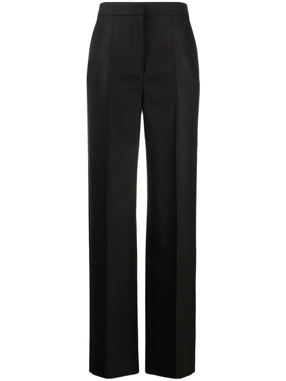 Pressed-Crease High-Waisted Trousers