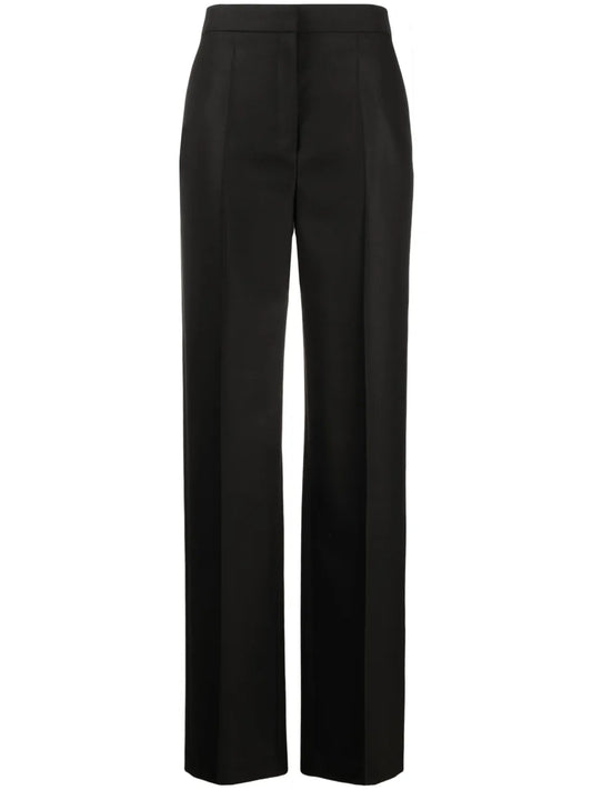 Pressed-Crease High-Waisted Trousers