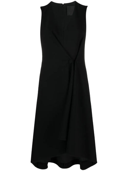 Pleated Buttoned Cady Dress