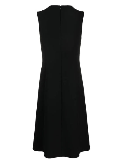 Pleated Buttoned Cady Dress